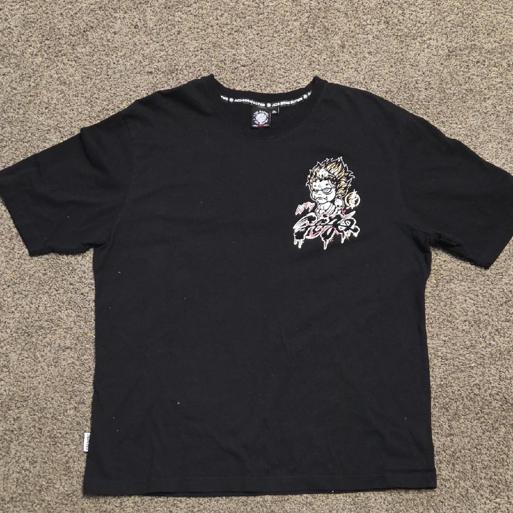 Extremely rare.Black chinese graphic t shirt men's XL. Ksitigarbha Blueway